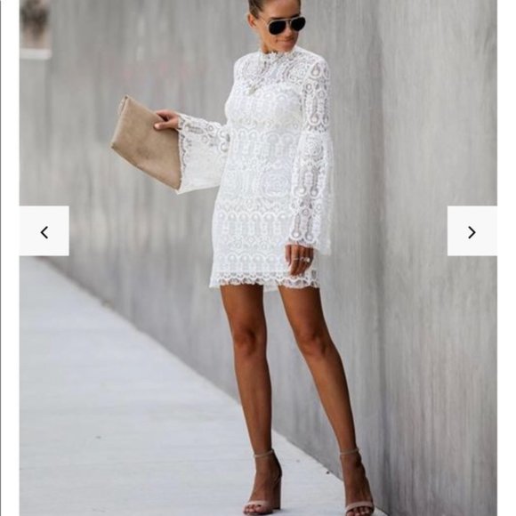 NWOT VICI The Reception Lace Bell Sleeve Dress Small SM - Picture 3 of 11